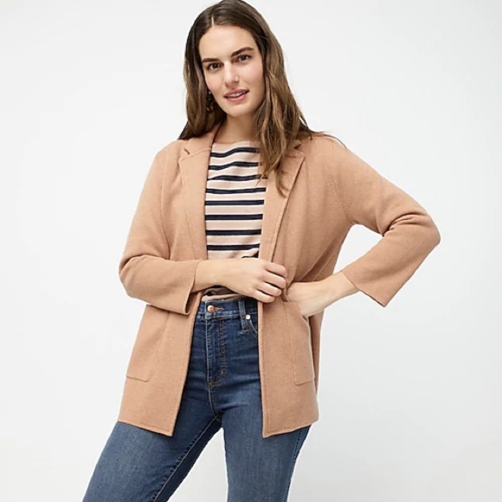 J. crew sweater blazer brown small